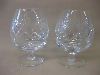 Buy 2 Royal Doulton Crystal Brandy Glasses ~ Balloon / Snifter ~ 12cm • 15.99£