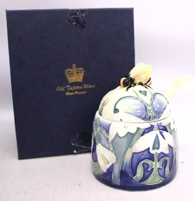 Buy Vtg OLD TUPTON WARE Hand Painted Blue & Green Floral Ceramic HONEY POT BOXED N22 • 9.99£