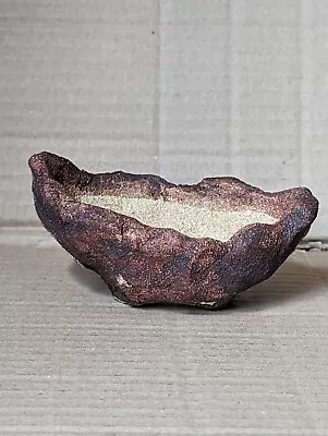 Buy Handmade Stoneware Ceramic Oval Bonsai Pot, With An Oxide Glaze • 9.99£