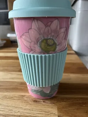Buy Laura Ashley Home Floral Ceramic Travel Mug Used Twice • 8.99£