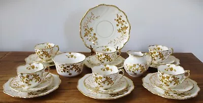 Buy Royal Stafford Gold Gilt Early 1900s - 21 Piece Set - Antique English Tea Set • 360£