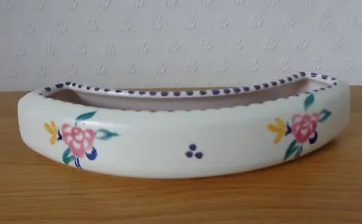 Buy Poole Pottery Traditional Floral Design Half Moon Shaped Posy Trough • 6.50£