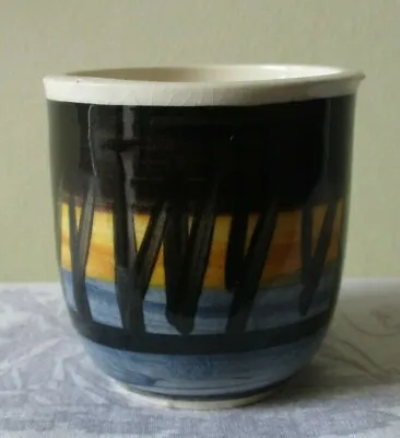 Buy Vintage Llanfair Ym Muallt Welsh Studio Pottery - Hand Painted Egg Cup ~ Wales • 5.99£