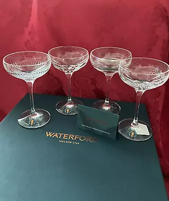 Buy NIB FLAWLESS Exceptional WATERFORD MIXOLOGY Four Crystal COCKTAIL COUPE GLASSES • 409.26£