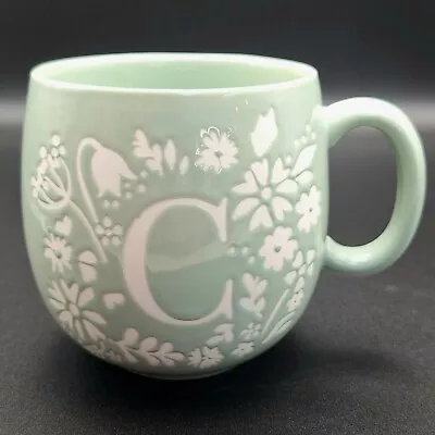 Buy Fox & Ivy - Alphabet C Mug - Tesco Sage Green Floral Pattern - Fine Bone China • 6.99£