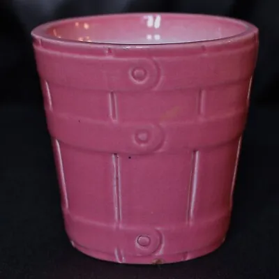 Buy Bretby Art Pottery Pink Glazed Ceramic Bucket Effect Pot 2118A, C.1920's • 19.50£