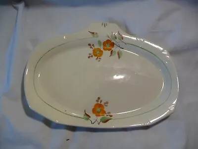 Buy Alfred Meakin Rectangular Sandwich Plate With Orange Flowers • 9.99£