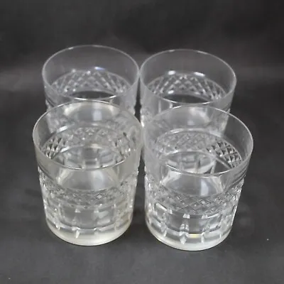 Buy Edinburgh International Lead Crystal Whisky Glasses X 4 Vintage Heavy Etched • 29.99£