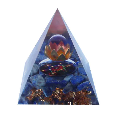 Buy Amethyst Pyramid Crystal Healing Orgonite Chakra Energy Orgone Ornament Decor UK • 7.09£
