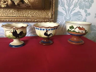 Buy 3 Torquay Motto Ware Stemmed Bowls Incl. Dartmouth And Longpark • 8£