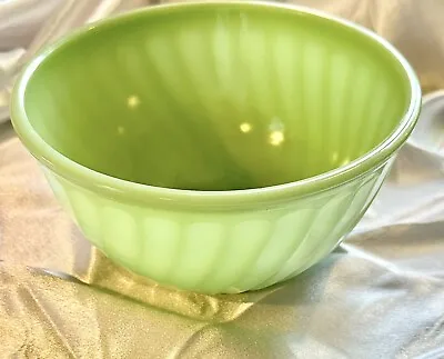 Buy 8  Fire King Jadeite Swirl Bowl Vintage Oven Ware Mixing Green Glass Made In USA • 28.81£