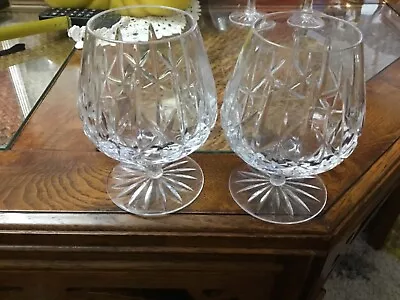 Buy A Pair Of Vintage Crystal Cut Glass Brandy Balloons Excellent Quality . • 10£