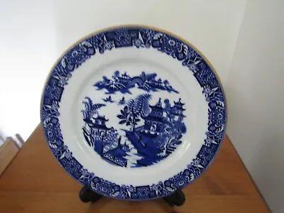 Buy Antique Royal Worcester 8 Inch Flow Blue Plate Chinoiserie Willow Pattern Vgc • 9.75£