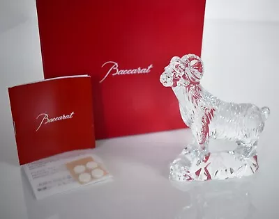 Buy NEW BACCARAT France Zodiac Crystal SHEEP RAM Figurine Ornament Paperweight  • 184.51£