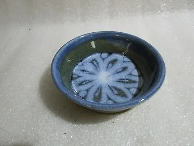 Buy Vintage Handmade Art Pottery  Glazed Small Trinket Bowl , Dish , 11.5 X 3 Cm • 3.97£
