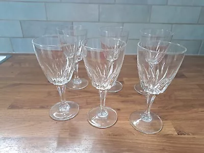 Buy 6 Vintage Cut Glass Wine Glasses • 10£