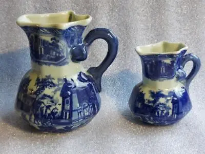 Buy Two  Vintage Victoria Ware Ironstone Flow Blue & White  Jugs • 12.98£