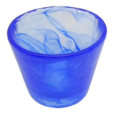 Buy Kosta Boda Mine Art Glass Votive Candle Holder, Blue Swirl Ulrica Hydman Vallien • 16.65£