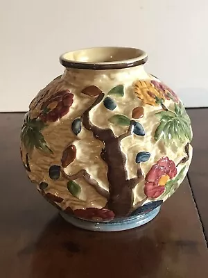 Buy Vintage 1960's H J Wood Indian Tree Hand Painted Small Vase Staffordshire. • 8£