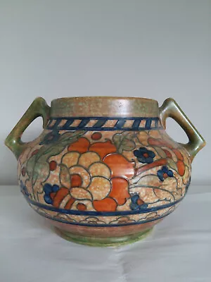 Buy Charlotte Rhead 2681 Byzantine Pattern Squat Twin Handled Vase Crown Ducal • 95£