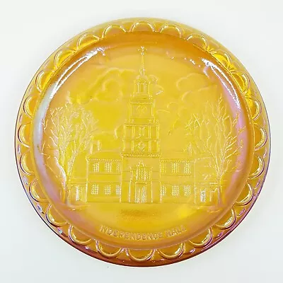 Buy American Bicentennial Commemorative Plate Carnival Glass #1965 Independence Hall • 15.58£