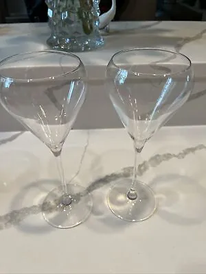 Buy 2 Louis Clear Crystal Wine Glasses 8,75” 8 Oz Signed • 62.33£