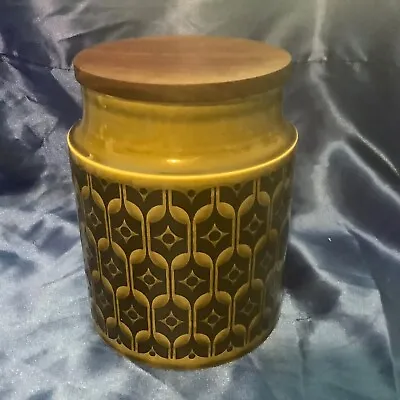 Buy Hornsea Heirloom Lakeland Green Storage Jar With Wooden Lid Dated 1972 • 12£