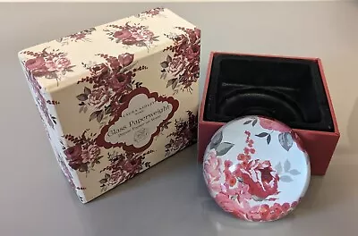 Buy Laura Ashley Glass Paperweight Boxed Floral Design • 3.99£