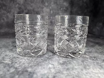Buy Pair Of Heavy Crystal Whiskey Glass Tumblers • 9.99£
