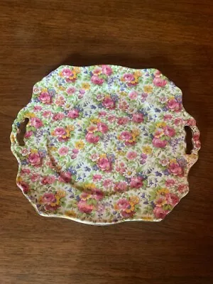 Buy Royal Winton Porcelain Summertime Chintz Floral Vintage 11  Cake Plate • 144.62£