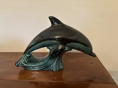 Buy Poole Pottery Blue Glaze Dolphin Ceramic Figurine 17cm X 12cm X 7cm • 2.99£
