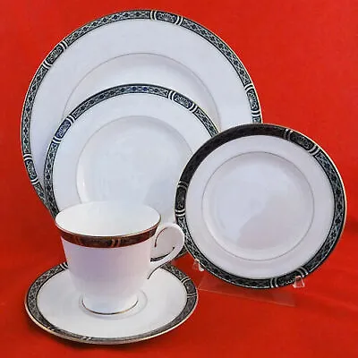 Buy ROYAL WORCESTER MOUNTBATTEN BLUE 5 Piece Place Setting NEW NEVER USED England • 184.13£