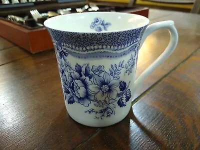 Buy Queen's Tonquin Blue And White Floral Bone China Mug In Very Good Condition  • 4.95£