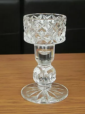 Buy Vintage Pressed Glass Pedestal Candle Holder • 14.99£
