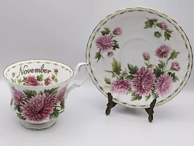 Buy Royal Albert Flower Of The Month November Chrysanthemum -  Teacup & Saucer Set  • 13.95£