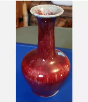 Buy Cobridge Ox Blood Flambe Vase After Ruskin Excellent Condition • 49£