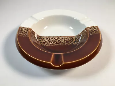 Buy Vintage Poole Pottery White Brown Honeycomb  Ashtray - Spoon Rest Trinket Bowl • 11.99£