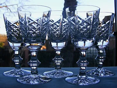 Buy Lovely Set Of 5 Edinburgh Crystal Highland Pattern 4 5/8  Sherry Glasses • 40£