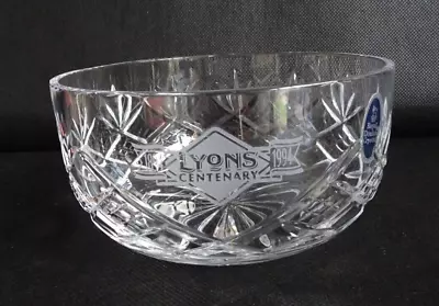 Buy Royal Doulton Lyons Centenary Crystal Cut Glass Bowl, Still Has Blue Label • 4.95£