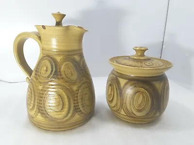 Buy Vintage Retro Large Stoneware Jug & Coffee Pot Alvingham Studio Pottery 1970's • 8£
