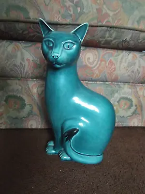 Buy SCARCE POOLE POTTERY LARGE CAT 11 1/2  (29cm) TALL STAMPED POOLE ENGLAND • 28£