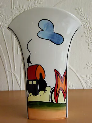 Buy Lorna Bailey 'red Roof' Art Deco, Flared Pattern Vase, Unused & Mint Condition • 92£