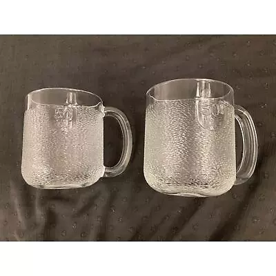 Buy Iittala Krouvi 50 Cl Oiva Troika Finland Beer Mug Textured Glass Set Of 2 *Read* • 39.58£