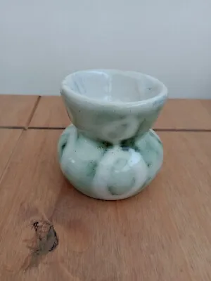 Buy Heavy Pottery Stoneware Green Small Vase Pot • 2£