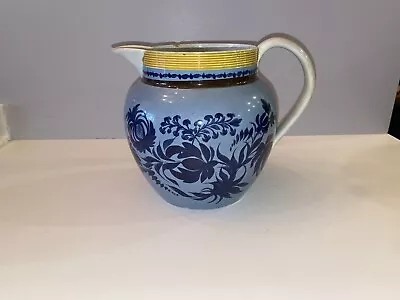 Buy LA3 Staffordshire Pearlware Dipped Pitcher Slip Mochaware Floral Leeds 1820 • 184.56£