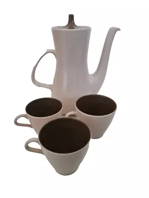 Buy POOLE Pottery Vintage Coffee Jug & Cups Retro Kitchenware Mugs Vtg • 12.99£