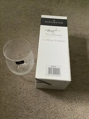 Buy Dartington  Glass 2 Wine Tumblers - Stemless Glasses - Pair - Boxed Brand New • 7.50£