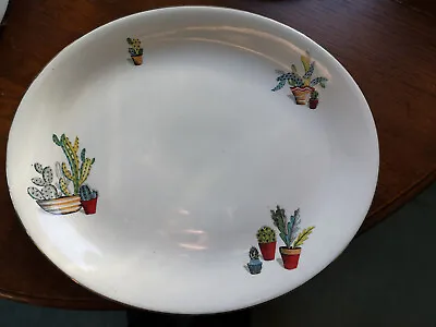 Buy Reduced Alfred Meakin Platter Serving Plate Cactus Design Vintage Retro • 10.50£