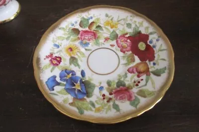 Buy Hammersley & Co England Queen Anne Chintz Saucer Only No Cup Gold Flowers • 18.86£