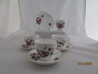 Buy Duchess China Cups & Saucers With Red Roses Pattern • 10£